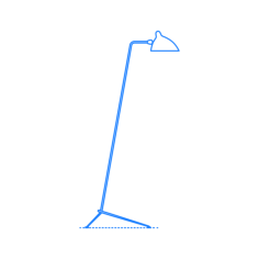 Furniture Floor Lamps Serge Mouille One Arm Floor Lamp Outline Icon Svg Set, Free Vectors File